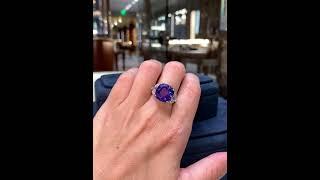 Violet Sapphire Ring by Raymond Yard, 11.02 Carats | M.S. Rau