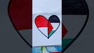 Palestine support Indonesia flag drawing #youtubeshorts #islamicflag #shortvideo