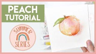 Loose Peach Easy Watercolor Tutorial for Summer!