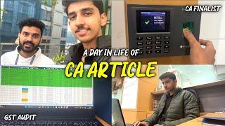 A Day In Life Of CA Article ‍ | GST Audit Season  | Articleship Vlog 7 | Shubham Gupta