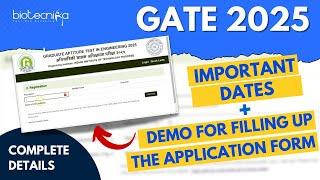 GATE 2025 Exam - Important Dates & How To Fill Application Form - Step-By-Step Procedure #gate2025