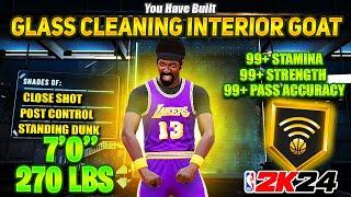The MOST TOXIC ‘GLASS CLEANING INTERIOR GOAT’ Build To Make For NBA 2K24… BEST BIG MAN/CENTER BUILD!