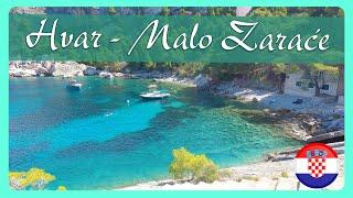 Zaraće Beach Exploring ️ Malo Zaraće, Hvar  4K 60fps