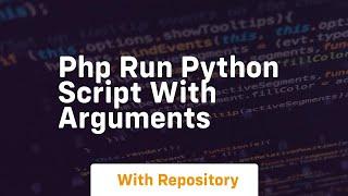 php run python script with arguments