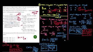 IIT ADVANCED 2018 SOLUTION - Dilution process of different aqueous solutions with water are given in