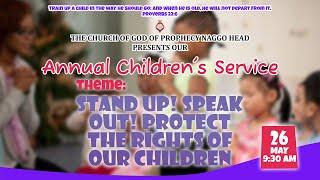 Annual Children Service - CHURCH OF GOD OF PROPHECY NAGGO HEAD