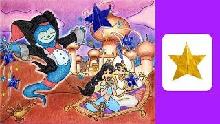 [Animation with Homey] Origami Star & Coloring Disney Aladdin