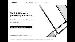 How to fix "Your AutoCAD license is not valid" ?