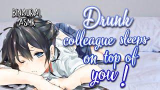 Helping your drunk friend and she confess - Binaural ASMR - Kissing - Drunk confession [F4A]