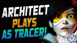 ARCHITECT PLAYS AS TRACER - 4244 SR! [ OVERWATCH SEASON 14 TOP 500 ]