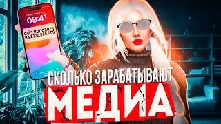 СКОЛЬКО ЗАРАБАТЫВАЮТ МЕДИА НА ГТА 5 РП│ОБЗОР ИМУЩЕСТВА МЕДИА В GTA 5 RP│320 МИЛЛИОНОВ НА АККАУНТЕ