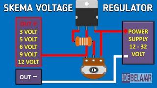 Skema voltage regulator tip 41 | skema simpel penurun tegangan