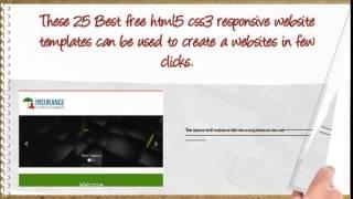 25 Best Free HTML5 CSS3 Responsive Website Templates