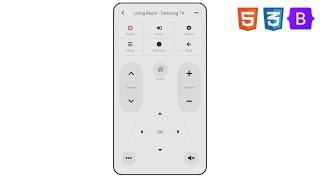 Remote Control App | UI Design to HTML, CSS Using Bootstrap 5 | Grid | Transform