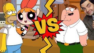 M.U.G.E.N. Battles | Homer Simpson/Blossom vs Peter Griffin/Mr. Bean