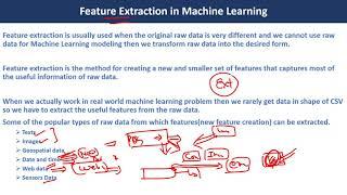 Feature Extraction in Machine Learning