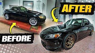 Transforming a Honda s2000 in 20 minutes! INSANE Build!