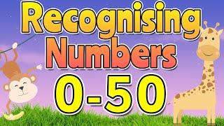 RECOGNISING RANDOM NUMBERS 0-50 |  Learn to Read & Write Numbers 0 to 50 | Miss Ellis
