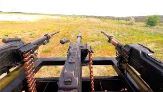 Homemade Russian air defense with 3 PKT machine guns