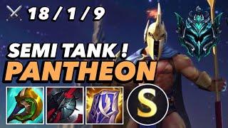 WILD RIFT PANTHEON : TOP JUNGLE ONE DEATH 18 KILL ? THIS BUILD SEMI TANK - SEASON 7