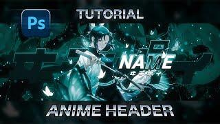 How To Make Clean Anime Header in Photoshop in 2024 | FREE PSD