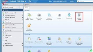 create content library VMware