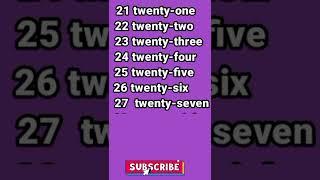 21 to 30 numbers || 21 to 30 spelling || learn kids || learn english || twenty - one to thirty