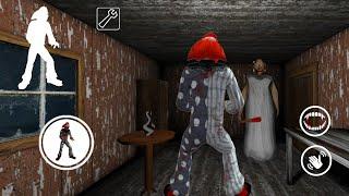 Playing as Death Park (Clown) in Granny House | Granny & Spidermom Killed | Sewer Escape | Gameplay