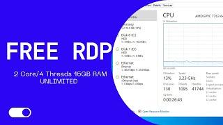 How to create free rdp unlimited 2C/4T 16GB RAM