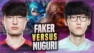 FAKER vs NUGURI! - DK Nuguri Plays Gragas TOP vs T1 Faker Gwen! | Season 2022