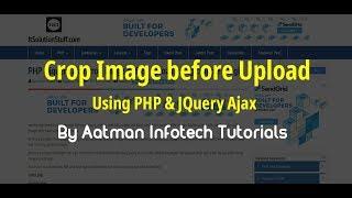 PHP & Ajax - Crop and Resize Image before Upload
