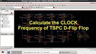 Calculate the CLOCK FREQUENCY of TSPC D-Flip Flop.