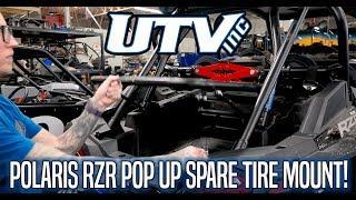 UTV INC POLARIS RZR POP UP SPARE TIRE MOUNT