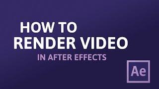 How to Render Video from After Effects CS6