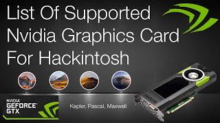 List of Supported NVIDIA Graphics Card | Hackintosh | Catalina | Mojave | High Sierra | Sierra