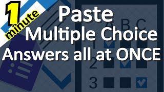 How to Paste Multiple Choice Answers in Google Forms and Google Quizzes all at Once Quickly