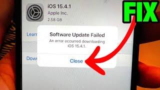 SOLVED: “ Software Update Failed An Error Occurred Downloading iOS 15.4.1 “