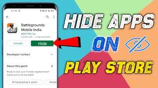 How To Hide Apps On Play Store 2022 | Hide Apps From Play Store | Hide BGMI In Play Store