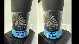 Engraving Glass without a Rotary with FSL's Dynamic 3 Axis Galvo with Saw Mode