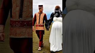 Gorilla Wearing Wedding Dress Causes Stir In Village #nature #animals #explore #happy #love #funny