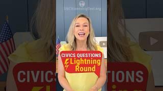 100 Civics Questions Lightning Round 01 | US citizenship #n400