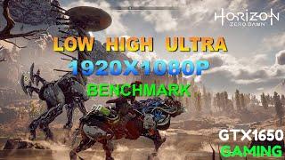 HORIZON ZERO DAWN - GTX 1650 FPS Test  Low , High and Ultra settings presets. [Benchmark]