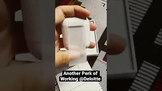 Apple AirPods From Deloitte | Unboxing Apple Airpods 2 #shorts  #deloitte #unboxing #kgf #rockstar