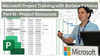 Project Resources - Microsoft Project Training with Boriana Petrova