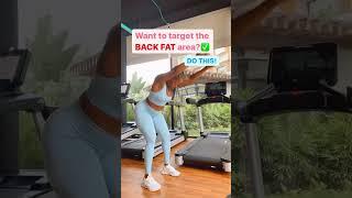 Target the back fat area for slimmer figure with this dumbbell move