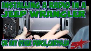 The basic steps to install a radio in a Jeep Wrangler or any other Chrysler