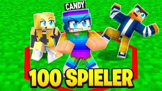 WER zuletzt DEN KREIS VERLÄSST mit 100 Youtubern in Minecraft