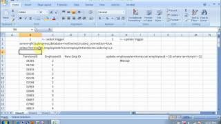 Excel to SQL