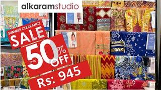 Alkaram Studio 50% Off Summer Clearance Sale 2021