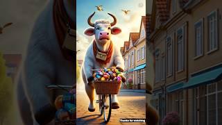 Hardworking Cow Selling Chocolates  Outside  School #youtubeshorts #cartoon #cow #animals #ai